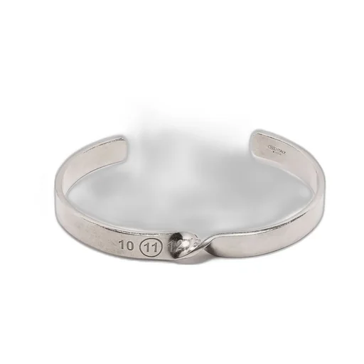 Maison Margiela Logo Engraved Twisted Bracelet