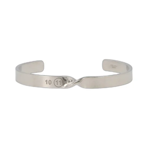 Maison Margiela Logo Engraved Twisted Bracelet