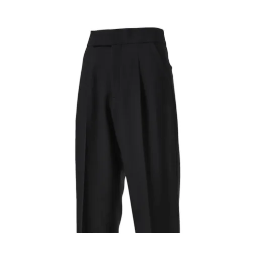 Single Pleat Eternal Trousers /Blk