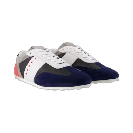 Marni Logo Printed Colourblock Lace-Up Sneakers
