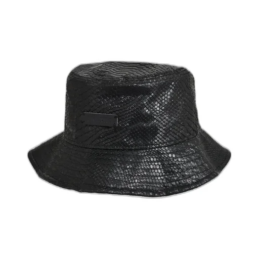 Faux Leather Hat / Crocodile