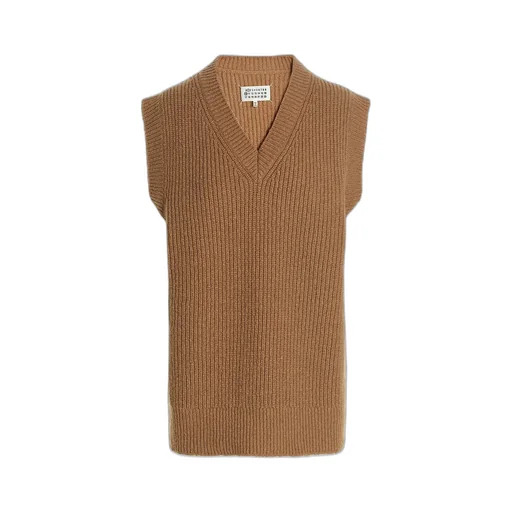 Maison Margiela V-Neck Straight Hem Knitted Vest