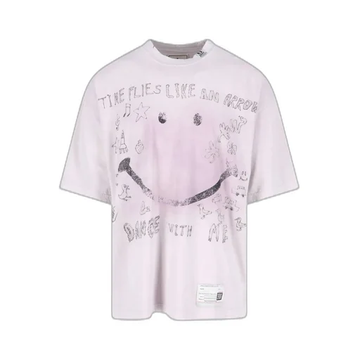 Maison Mihara Yasuhiro Graphic-Printed Crewneck Distressed T-Shirt
