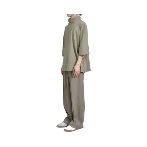 Drawstring Wide Leg Pant /Dusty Beige