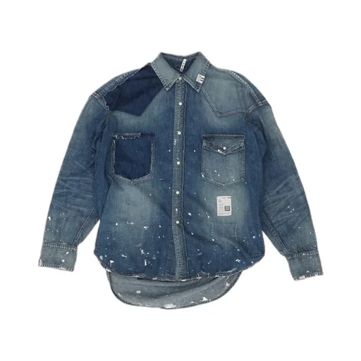 Maison Mihara Yasuhiro Distressed Denim Shirt