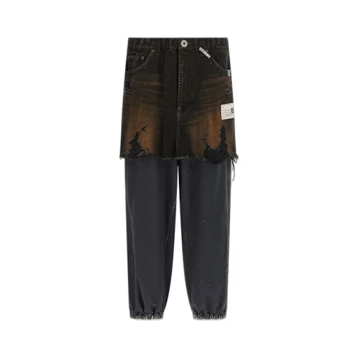 Maison Mihara Yasuhiro Distressed Elasticated Waistband Trouser-Skirt