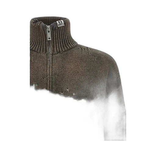 Maison Mihara Yasuhiro Horse Detailed Distressed Cardigan