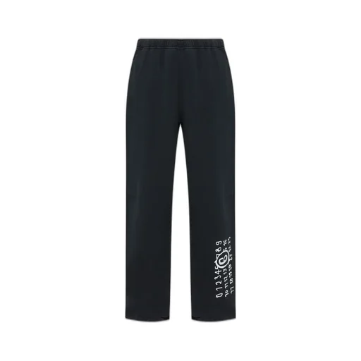Mm6 Maison Margiela Numbers Printed Wide-Leg Track Trousers