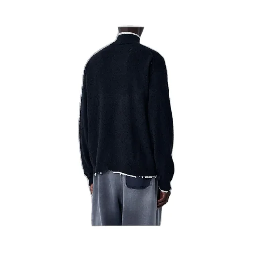 Maison Mihara Yasuhiro Quarter Zip-Up Distressed Jumper
