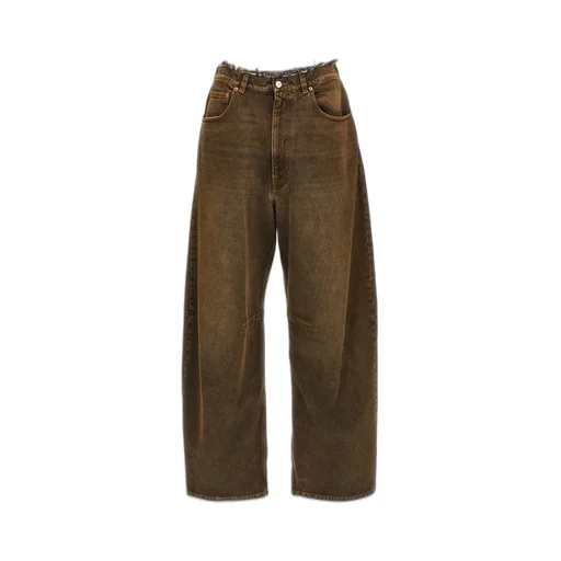 Mm6 Maison Margiela Distressed Wide-Leg Jeans