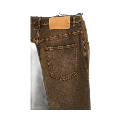 Mm6 Maison Margiela Distressed Wide-Leg Jeans