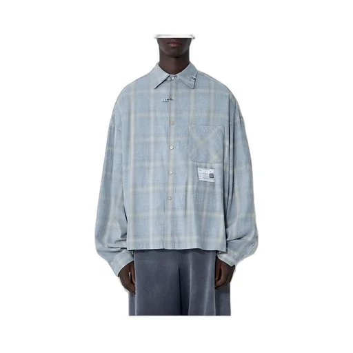 Maison Mihara Yasuhiro 2 Shirts Combined Oversized Long Sleeve Shirt