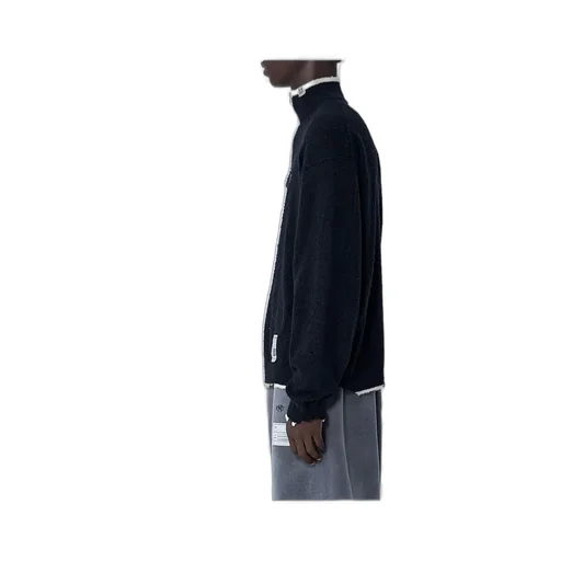 Maison Mihara Yasuhiro Quarter Zip-Up Distressed Jumper