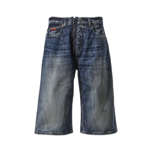 Zip Jean Short / Blu Acid Blu