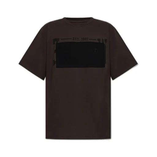 Mm6 Maison Margiela Logo-Embroidered Crewneck T-Shirt