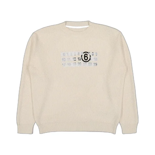 Mm6 Maison Margiela Numbers Printed Crewneck Sweater