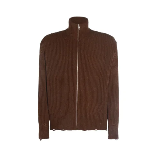 Mm6 Maison Margiela Distressed Knitted Jacket