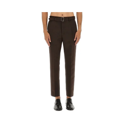 Mm6 Maison Margiela Pressed Crease Belted Pants