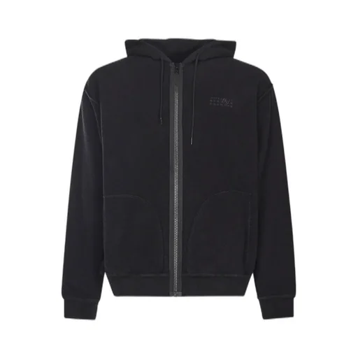 Mm6 Maison Margiela Zip-Up Drawstring Hoodie