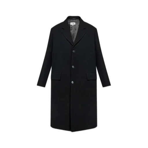 Mm6 Maison Margiela Straight Hem Buttoned Coat