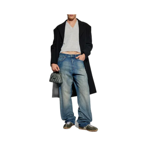 Mm6 Maison Margiela Straight Hem Buttoned Coat