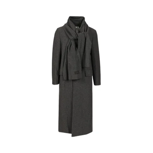 Mm6 Maison Margiela Scarf Detailed Coat