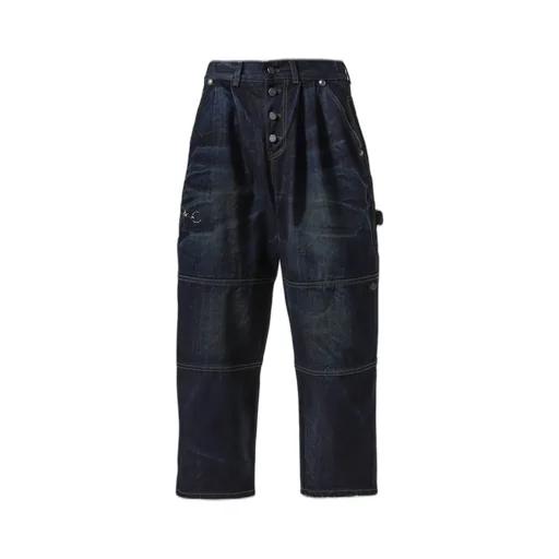 Double Knee Denim Pants / Blu