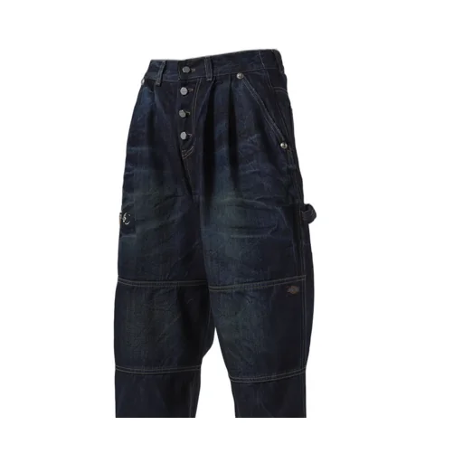 Double Knee Denim Pants / Blu