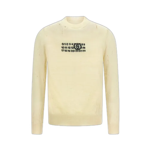 Mm6 Maison Margiela Numeric Crew-Neck Knitted Jumper