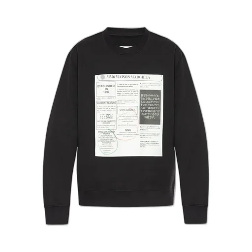 Mm6 Maison Margiela Newspaper Print Jersey Sweatshirt