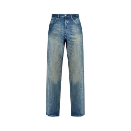 Mm6 Maison Margiela Logo Patch Straight Leg Jeans