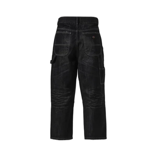 Double Knee Denim Pants / Black