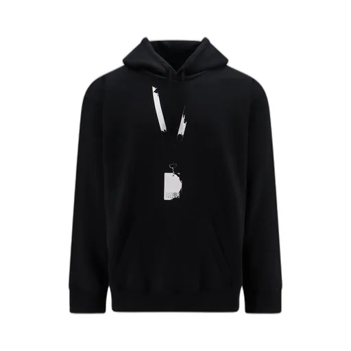Mm6 Maison Margiela Logo Printed Long-Sleeved Hoodie
