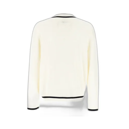 Mm6 Maison Margiela Numbers-Motif V-Neck Jumper