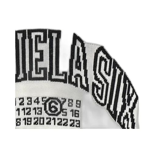 Mm6 Maison Margiela Numbers-Motif V-Neck Jumper
