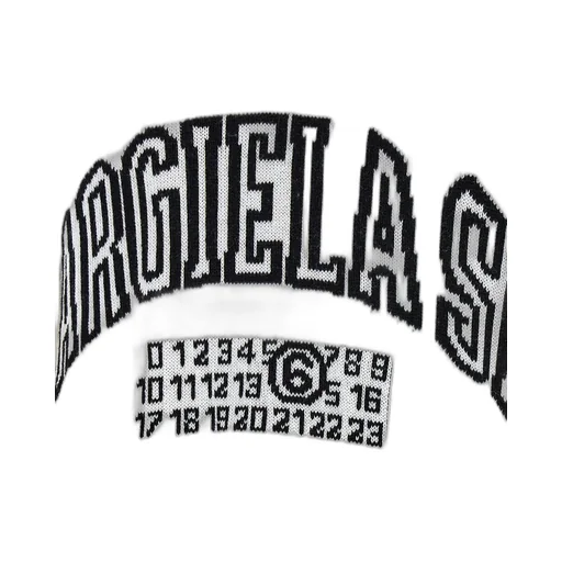 Mm6 Maison Margiela Numbers-Motif V-Neck Jumper