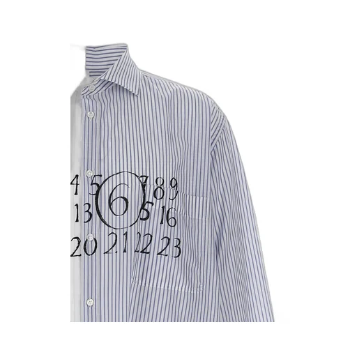 Mm6 Maison Margiela Asymmetric Striped Shirt