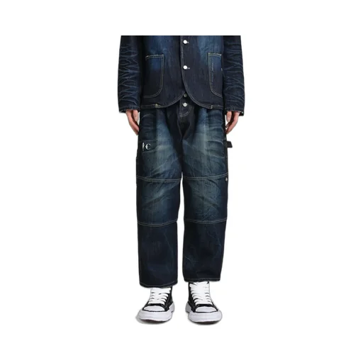 Double Knee Denim Pants / Blu
