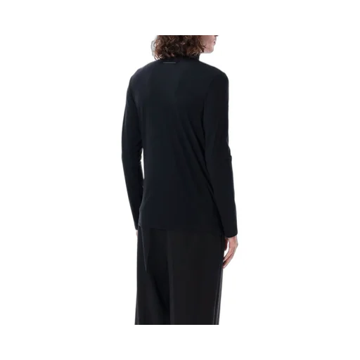 Mm6 Maison Margiela High Neck Logo Printed Top