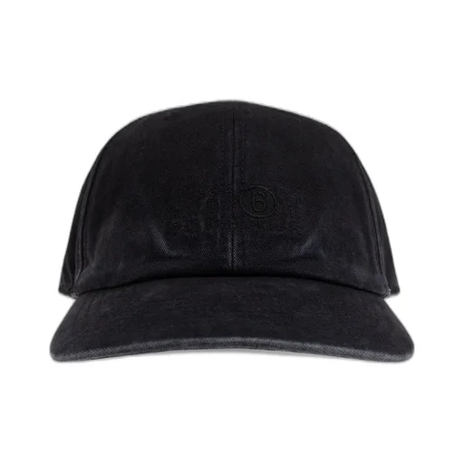 Mm6 Maison Margiela Logo Embroidered Curved Peak Cap