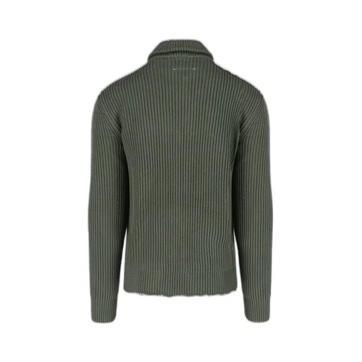 Mm6 Maison Margiela Ribbed-Knit Zipped Cardigan