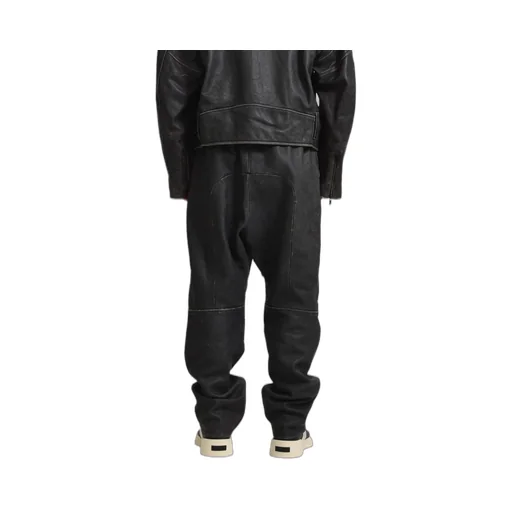 Leather Moto Pants / Black