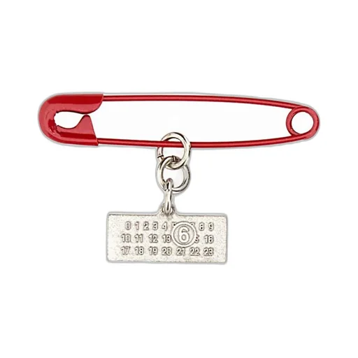 Mm6 Maison Margiela Logo Plaque Brooch