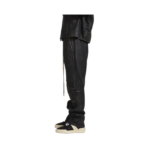 Leather Moto Pants / Black
