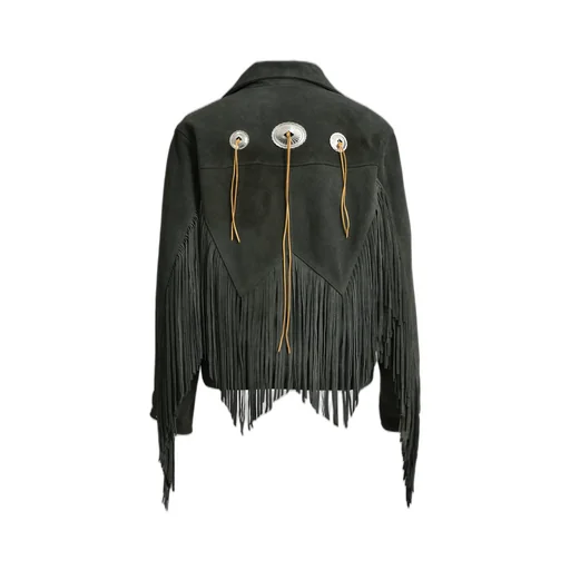 Leather Fringe Riders Jacket / Dust
