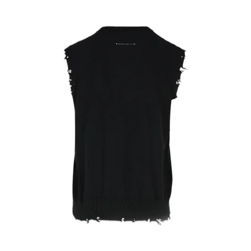 Mm6 Maison Margiela Numbers-Motif Knitted Vest