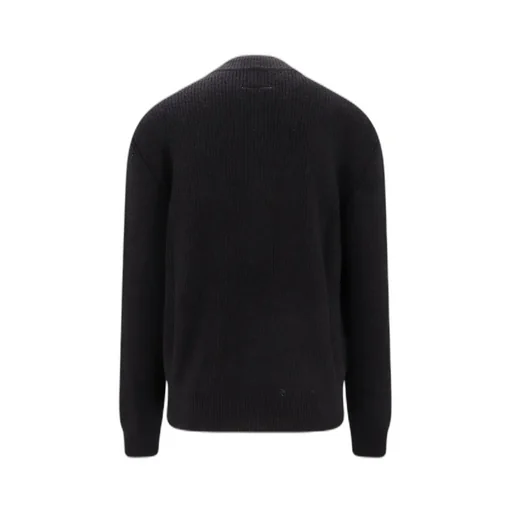 Mm6 Maison Margiela Distressed Zipped Knitted Cardigan