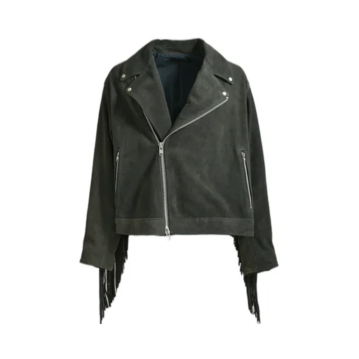 Leather Fringe Riders Jacket / Dust
