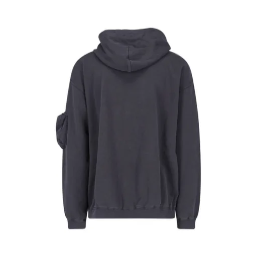 Mm6 Maison Margiela Zipped Drawstring Hoodie