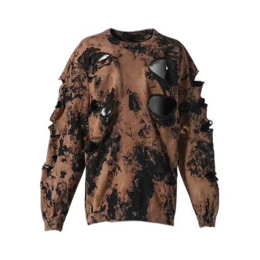 Distressed Crewneck / Sand